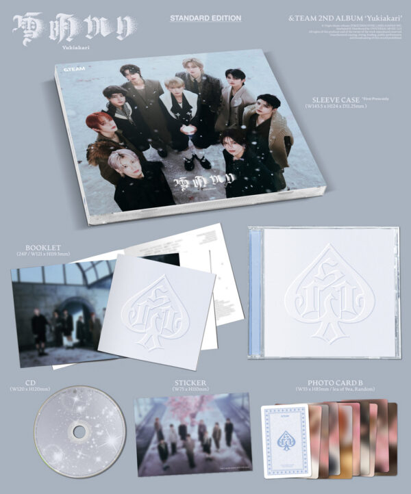 [JP] &TEAM - Japan 2nd Full Album [Yukiakari] (STANDARD Ver.) kaeguli kpop shop albums and merchanise