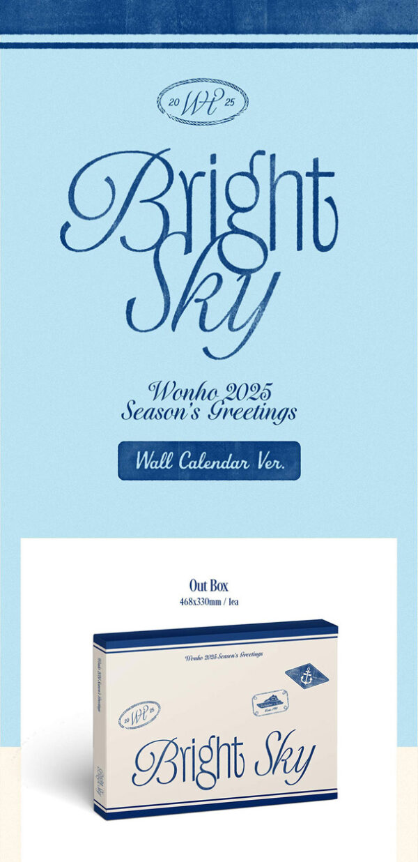 WONHO - 2025 Season’s Greetings [Bright Sky] WALL CALENDAR VER. kaegui kpop shop albums and merchandise