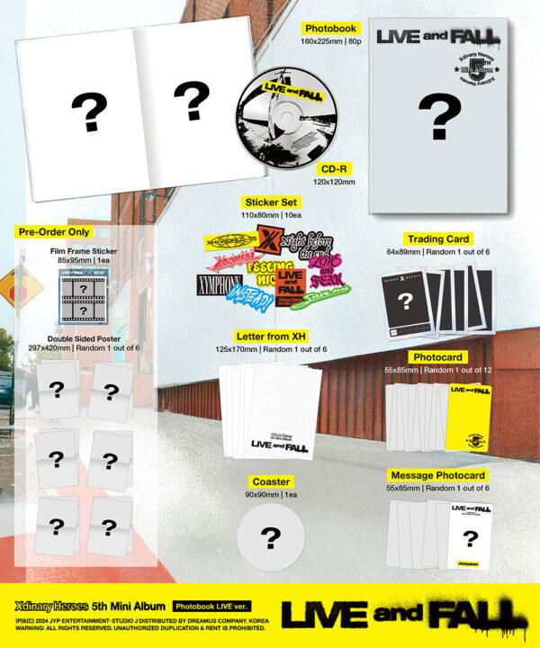 Xdinary Heroes - 5th Mini Album [LIVE and FALL] (LIVE Ver.) Fall ver. kaeguli kpop shop albums and merchandise