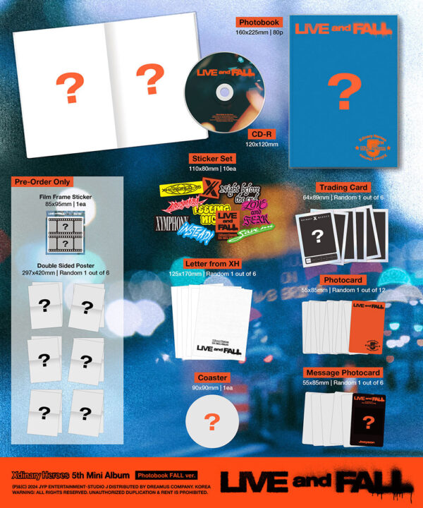 Xdinary Heroes - 5th Mini Album [LIVE and FALL] (LIVE Ver.) Fall ver. kaeguli kpop shop albums and merchandise