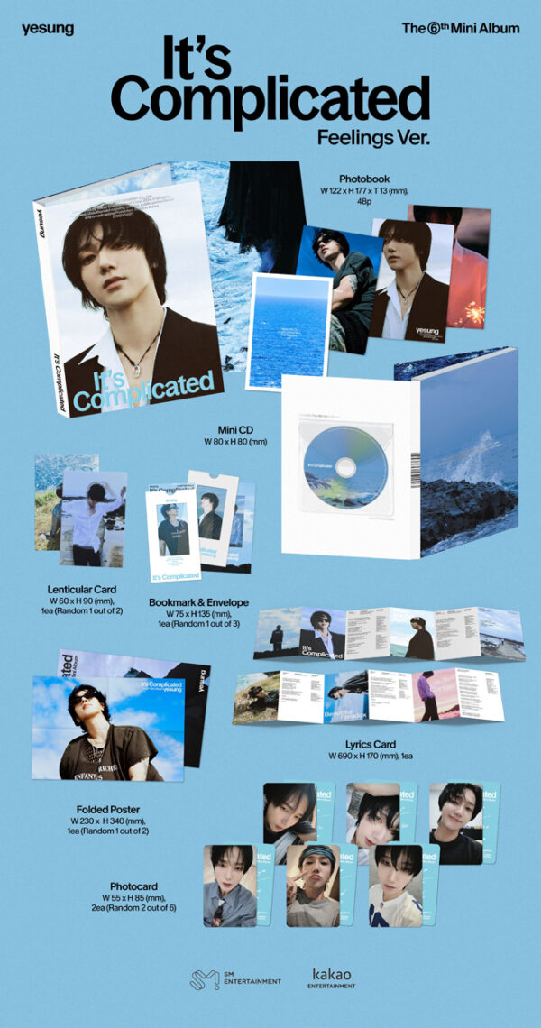 YESUNG (SUPER JUNIOR) - 6th Mini Album [It's Complicated] (Feelings Ver.) kaeguli kpop shop albums and merchandise