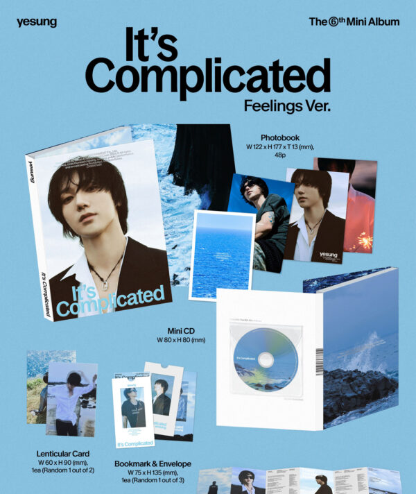 YESUNG (SUPER JUNIOR) - 6th Mini Album [It's Complicated] (Feelings Ver.) kaeguli kpop shop albums and merchandise