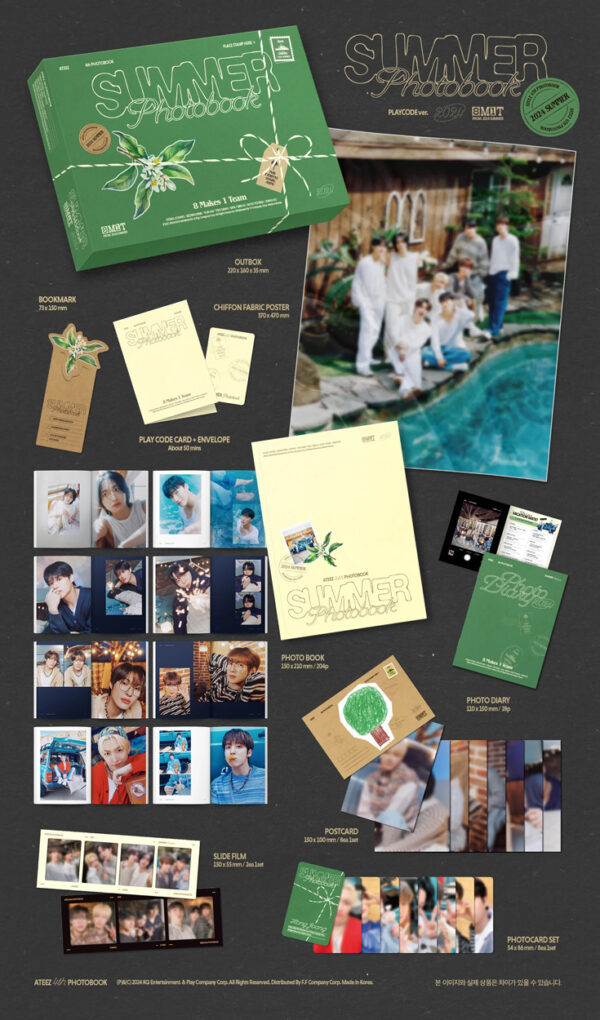 ATEEZ - [2024 SUMMER PHOTOBOOK] PLAY CODE Kaeguli kpop shop albums and merchandise