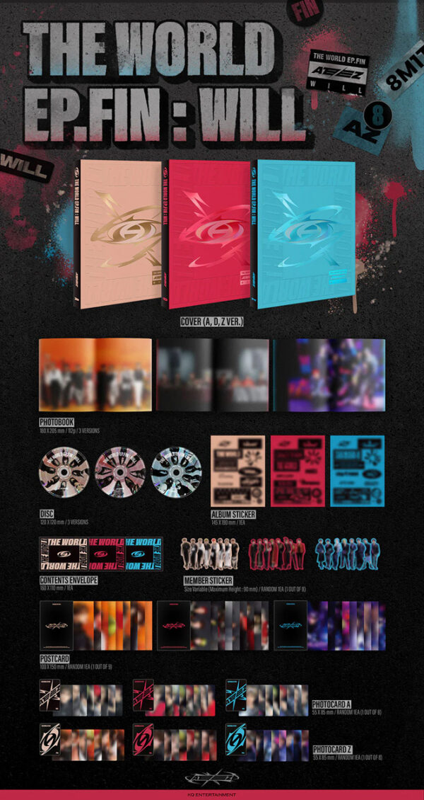 ATEEZ - 2ND ALBUM [THE WORLD EP.FIN : WILL] (Z Ver.) kaeguli kpop shop albums and merchanise