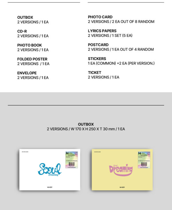 H1-KEY - 2nd Mini Album [Seoul Dreaming] kaeguli kpop shop albums and merchandise