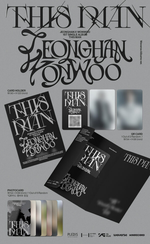 JEONGHAN X WONWOO (SEVENTEEN) - 1ST SINGLE ALBUM [THIS MAN] (Weverse Ver.) kaeguli kpop shop albums and merchandise