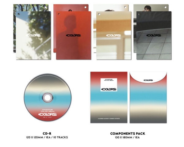 KYUHYUN - KYUHYUN The 1st Album ‘COLORS’ [Color Swatch Book ver.] kaeguli kpop shop albums and merchandise