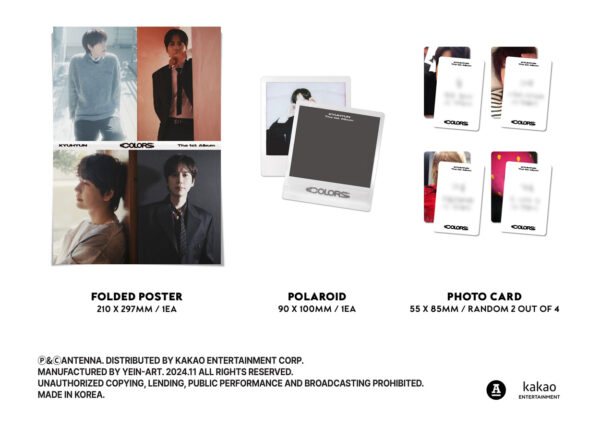 KYUHYUN - KYUHYUN The 1st Album ‘COLORS’ [Color Swatch Book ver.] kaeguli kpop shop albums and merchandise