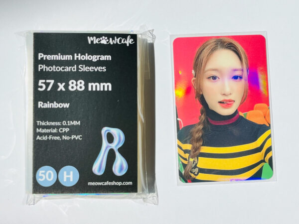 [57x88mm] Meowcafe Premium Holographic CPP Photocard Sleeve - [Hologram Rainbow] (SR-01)” kaeguli kpop shop albums and merchandise