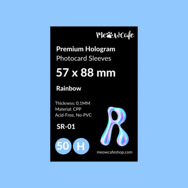 [57x88mm] Meowcafe Premium Holographic CPP Photocard Sleeve - [Hologram Rainbow] (SR-01)” kaeguli kpop shop albums and merchandise