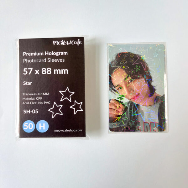 Premium Holographic CPP Photocard Sleeve - [Hologram Star] (SH-05) kaeguli kpop shop albums and merchandise