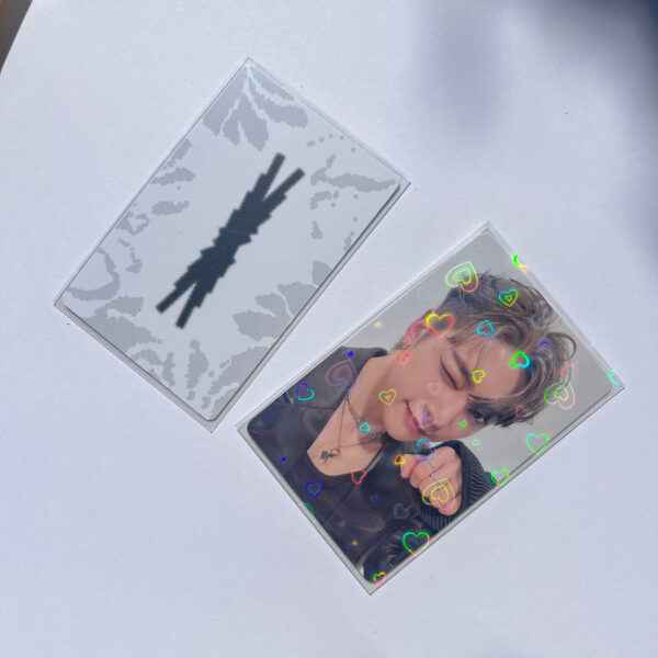 Premium Holographic CPP Photocard Sleeve - [Hologram Heart Y2K] (SH-04) kaeguli kpop shop albums and merchandise