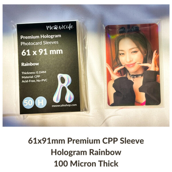 Premium Holographic CPP Photocard Sleeve - [Hologram Rainbow] kaeguli kpop shop albums and merchandise