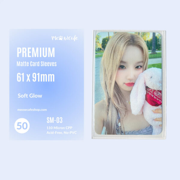 Premium Card Sleeve, 100 Micron Thick, Soft Glow Effect, Durable Kpop Photocard Sleeves - 61x91mm kaeguli kpop shop albums and merchandise