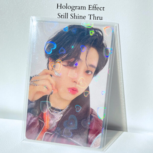 Premium Holographic CPP Photocard Sleeve - [Hologram Heart Y2K] (SH-04) kaeguli kpop shop albums and merchandise
