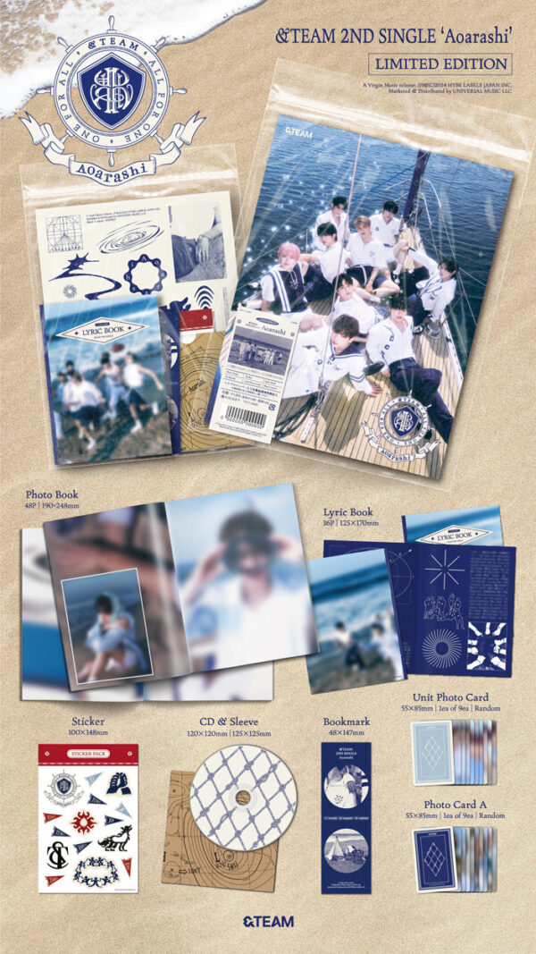 &TEAM - 2nd Single Album [Aoarashi] LIMITED EDITION Kaeguli kpop shop albums and merchandise