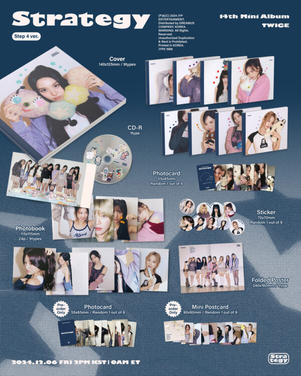 TWICE – 14th Mini Album [STRATEGY] (Step 4 Ver.) jihyo dahyun njeong yeon mina tzuyu momo chae young sana kaeguli kpop shop albums and merchandise