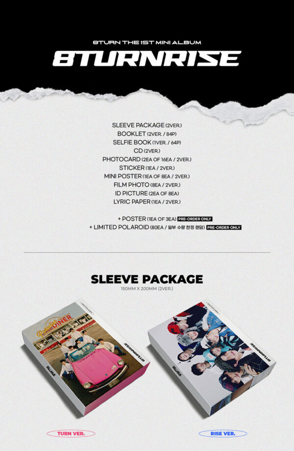 8TURN - The 1st Mini Album [8TURNRISE] turn rise kaeguli kpop shop albums and merchandise