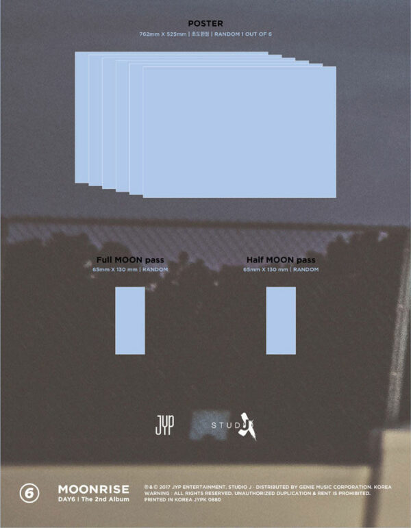 DAY6 - Album Vol.2 [MOONRISE] (SILVER MOON Ver.) moonrise kaeguli kpop shop albums and merchandise
