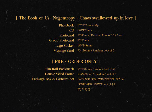 DAY6 - Mini Album Vol.7 [The Book of Us : Negentropy - Chaos swallowed up in love] (ONLY Ver.) kaeguli kpop shop albums and merchandise
