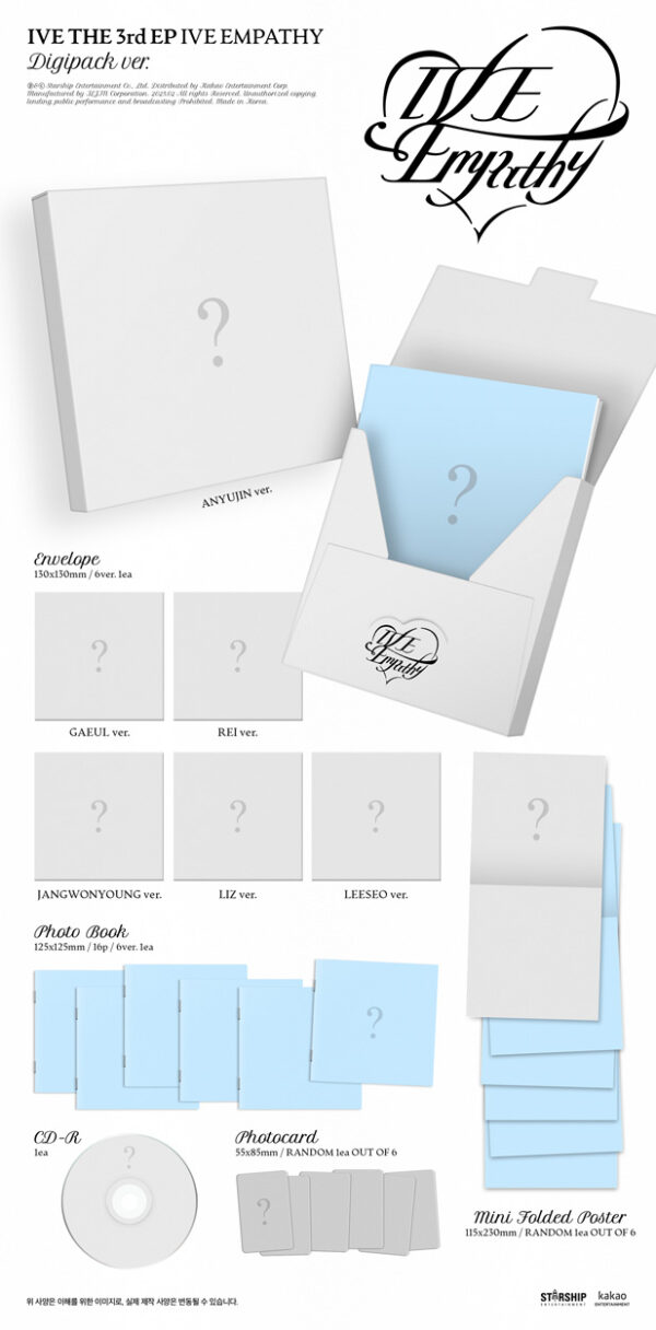 IVE - IVE THE 3rd EP [IVE EMPATHY] (Digipack Ver.) (6 TYPES Random) kaeguli kpop shop albums and merchandise