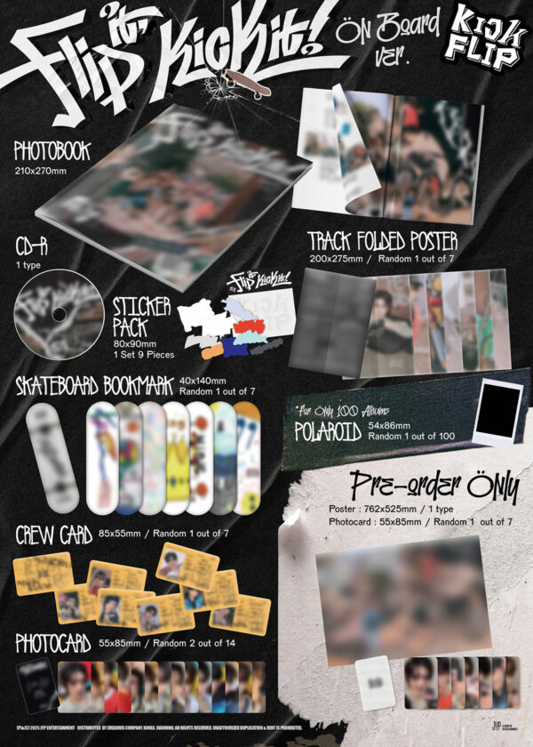 KickFlip - 1st mini album [Flip it, Kick it!] (Standard ver.) onboard stop it kaeguli kpop shop albums and merchandise