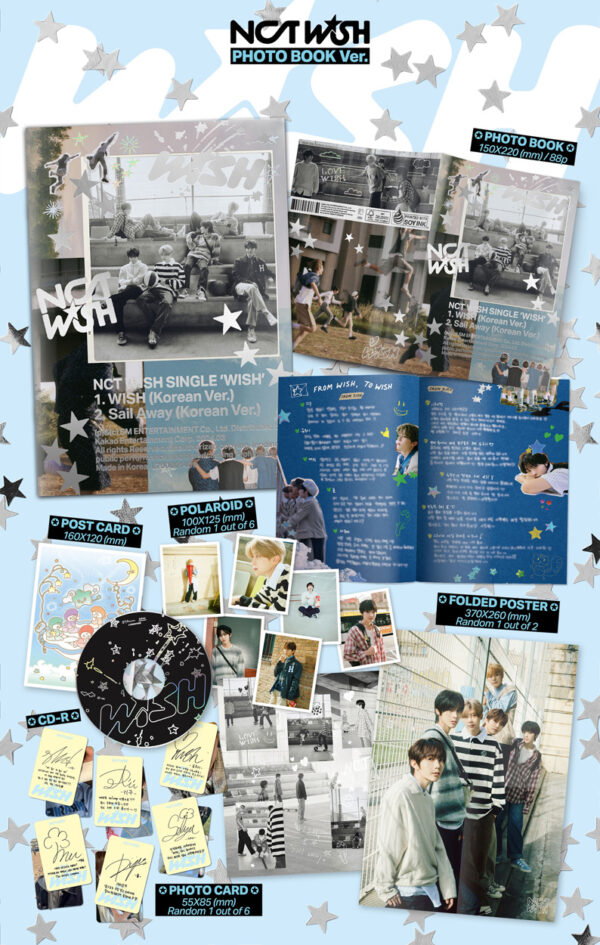 NCT WISH - 1ST SINGLE ALBUM [WISH] PHOTOBOOK Ver. kaeguli kpop shop albums and merchandise