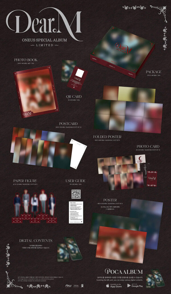 ONEUS - SPECIAL ALBUM [Dear.M] (POCAALBUM) (Limited Version) kaeguli kpop shop albums and merchandise
