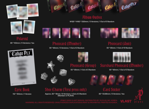 PLAVE - 3rd mini album 'Caligo Pt.1' (Vanguard Ver.) (5 TYPES Random - Yejun, NOah, Bamby, Eunho, Hamin) kaeguli kpop shop albums and merchandise