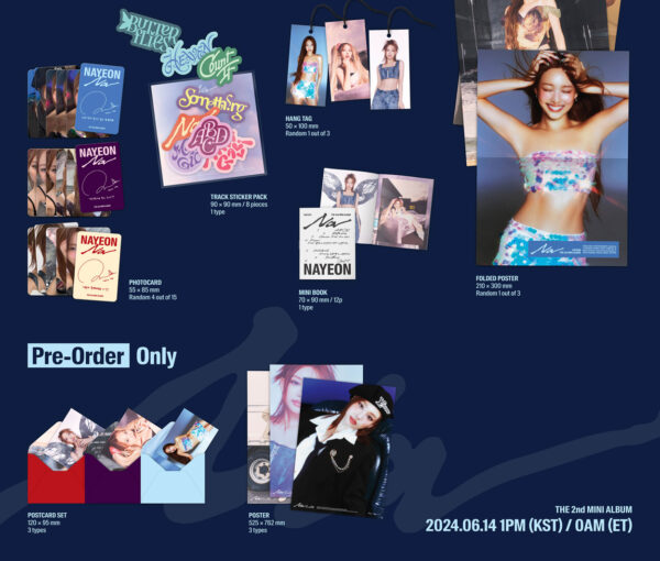 NAYEON (TWICE) - 2ND MINI ALBUM : NA (c (red)) (b (purple)) (a (blue)) kaeguli kpop shop albums and merchandise