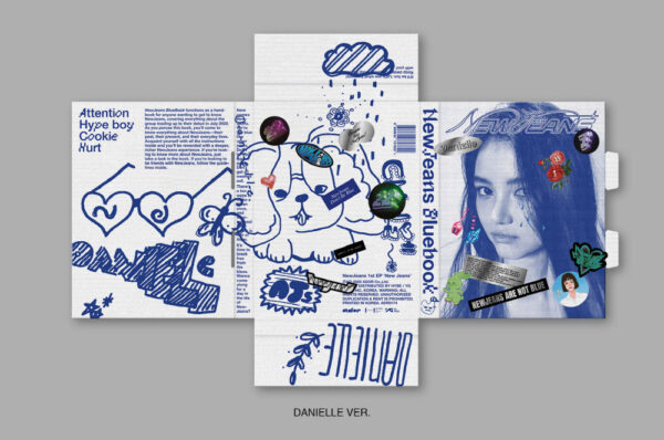 NEWJEANS - 1ST EP 'NEW JEANS' [BLUEBOOK VER.] newjeans minji hanni danielle haerin hyein kaeguli kpop shop albums and merchandise