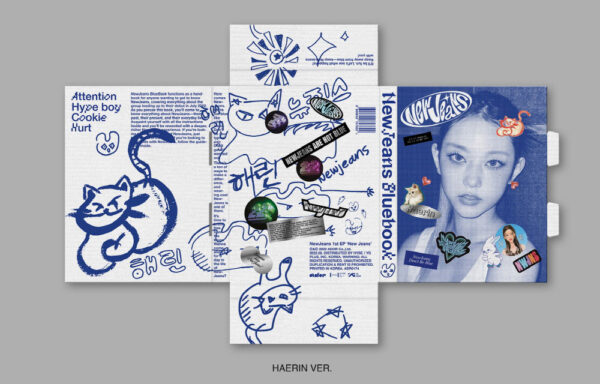 NEWJEANS - 1ST EP 'NEW JEANS' [BLUEBOOK VER.] newjeans minji hanni danielle haerin hyein kaeguli kpop shop albums and merchandise