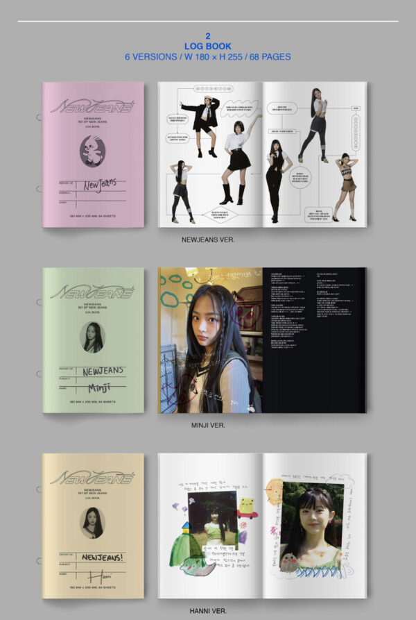 NEWJEANS - 1ST EP 'NEW JEANS' [BLUEBOOK VER.] newjeans minji hanni danielle haerin hyein kaeguli kpop shop albums and merchandise