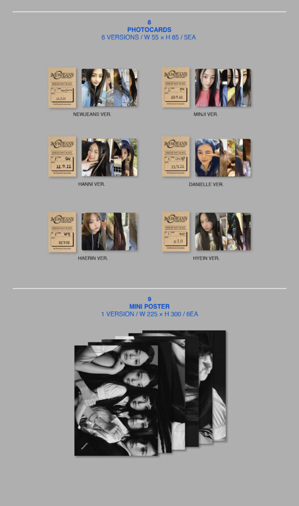 NEWJEANS - 1ST EP 'NEW JEANS' [BLUEBOOK VER.] newjeans minji hanni danielle haerin hyein kaeguli kpop shop albums and merchandise