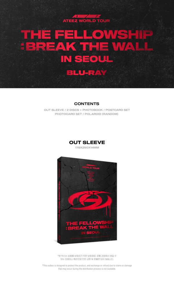 ATEEZ - ATEEZ WORLD TOUR [THE FELLOWSHIP : BREAK THE WALL] IN SEOUL Blu-ray kaeguli kpop shop albums and merchandise