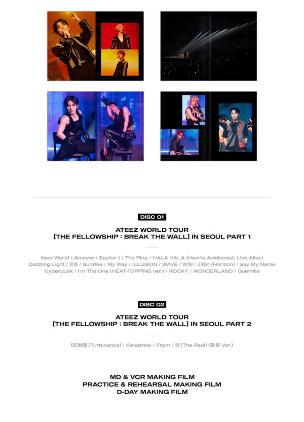 ATEEZ - ATEEZ WORLD TOUR [THE FELLOWSHIP : BREAK THE WALL] IN SEOUL Blu-ray kaeguli kpop shop albums and merchandise