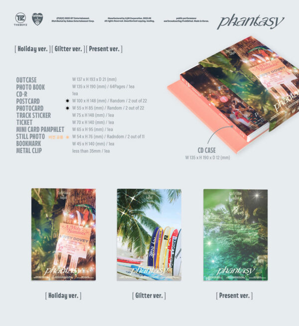 THE BOYZ - 2ND ALBUM Part.1 [PHANTASY_Christmas in August] (HOLIDAY (RED)) kaeguli kpop shop albums and merchandise