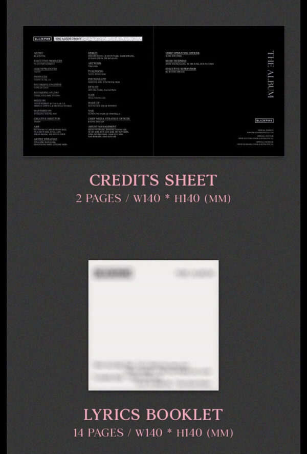 BLACKPINK - 1ST ALBUM [THE ALBUM] (BLACK) pink black with pink holoside pink holgraphic kaeguli kpop shop albums and merchandise