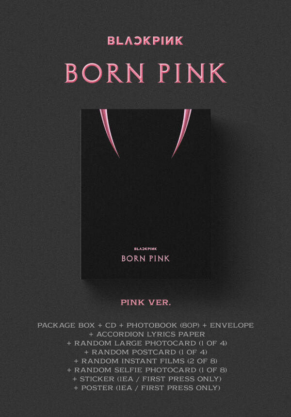 BLACKPINK - 2ND ALBUM [BORN PINK] (BOX SET Ver.) (GREY Ver) pink ver. Black ver. kaeguli kpop shop albums and merchandise