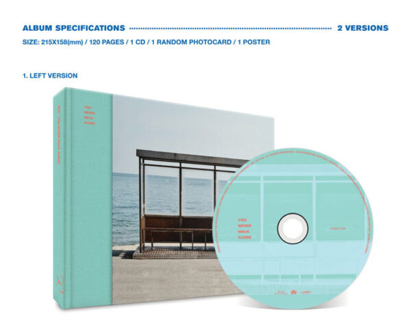 BTS - 2ND ALBUM REPACKAGE [You Never Walk Alone] (LEFT) (right) kaeguli kpop shop albums and merchandise