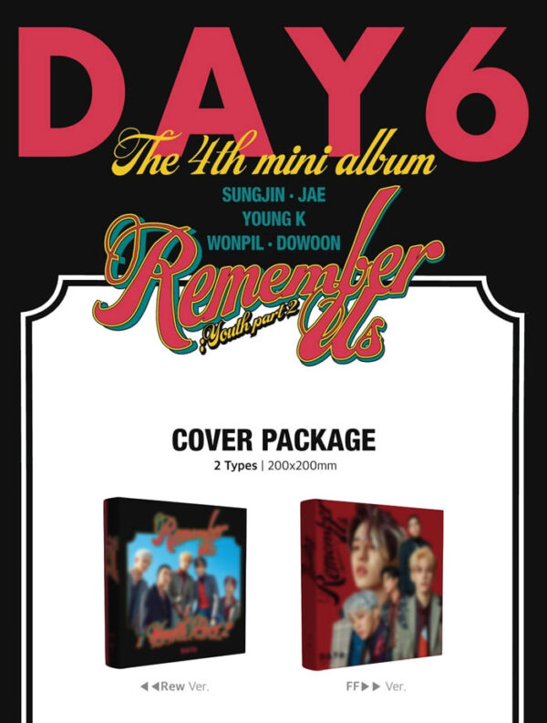 DAY6 Remember Us : Youth part 2 (REW) (FF) kaeguli kpop shop albums and merchandise
