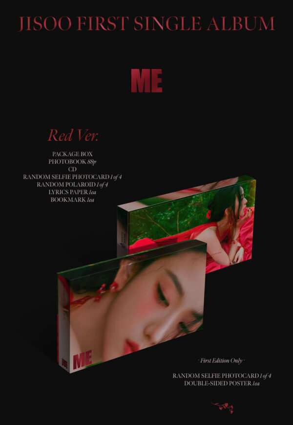 JISOO - JISOO FIRST SINGLE ALBUM [ME] (BLACK) (red) kaeguli kpop shop albums and merchandise