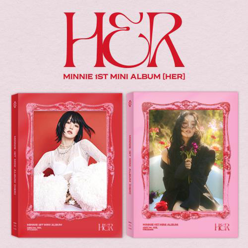 Minnie ((G)I-DLE) - 1st mini album [HER] (2035C(RED)) (6050c(pink)) kaeguli kpop shop albums and merchandise