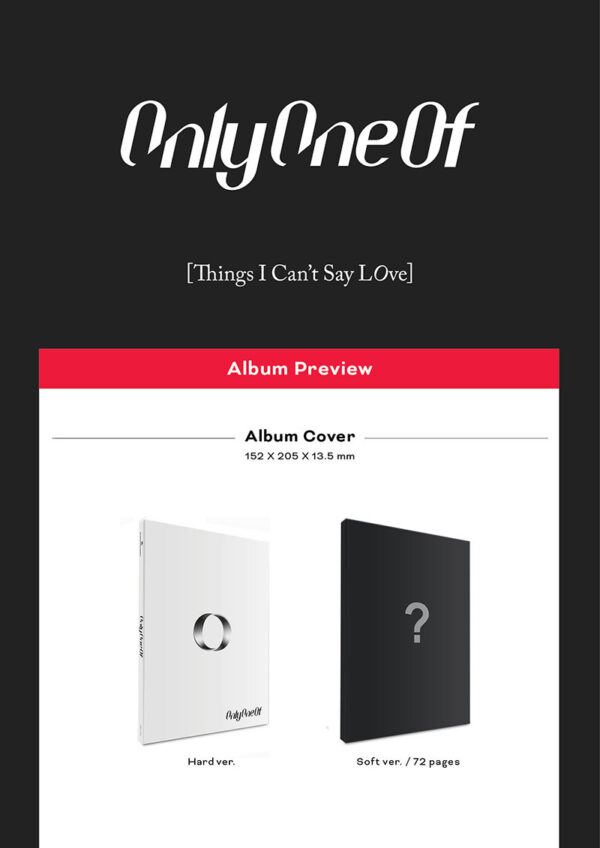 OnlyOneOf - [Things I Cant Say LOve] (SOFT) kaeguli kpop shop albums and merchandise