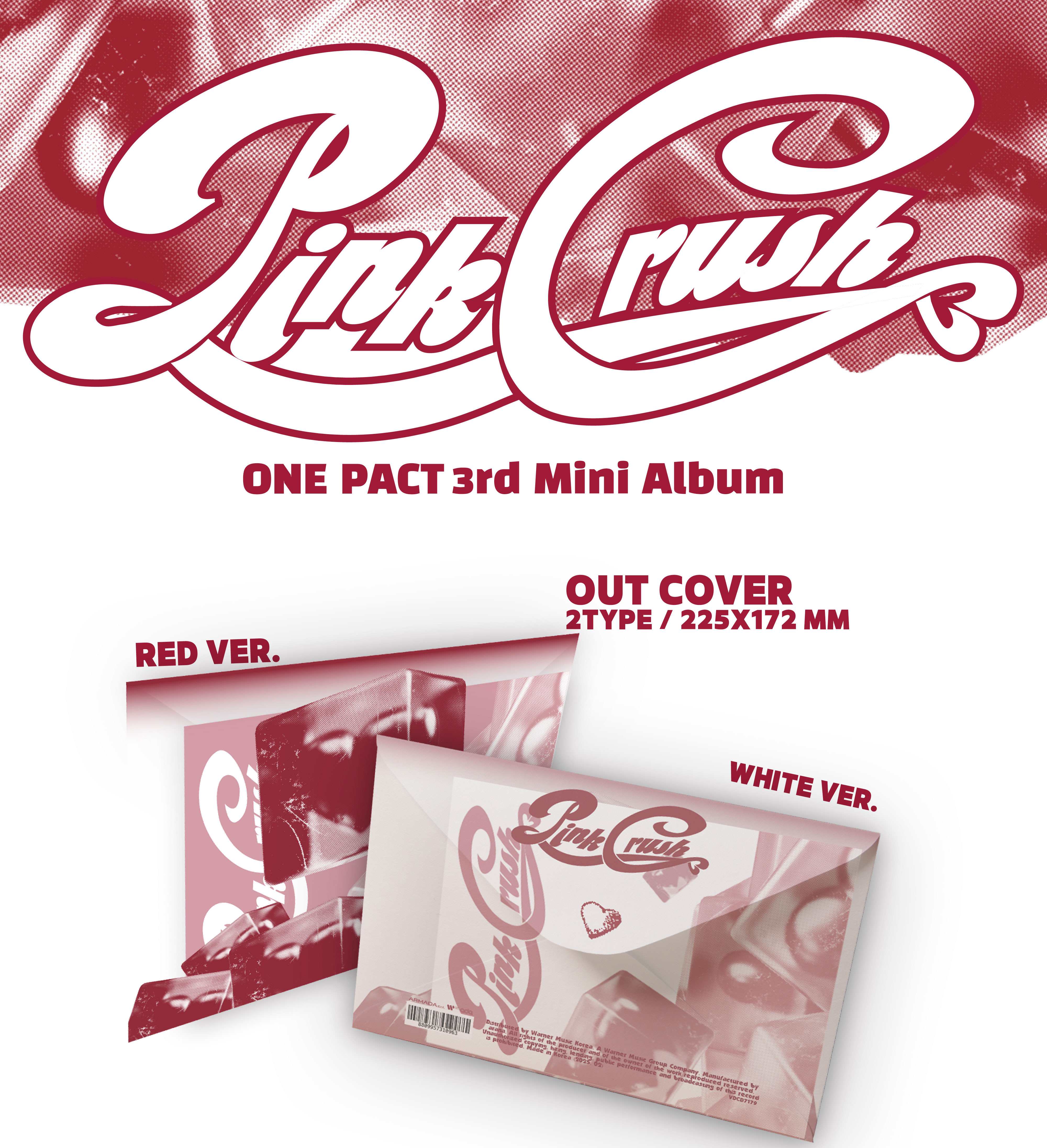 ONE PACT - 3rd mini album [PINK CRUSH] (RED) kaeguli kpop shop albums and merchandise
