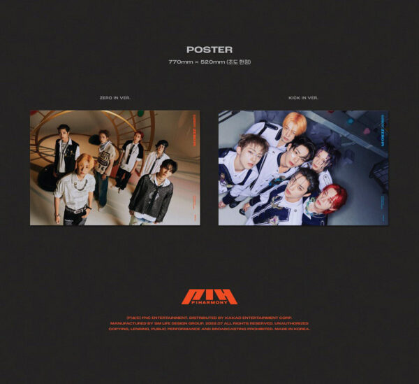 P1Harmony-Mini 4th [HARMONY : ZERO IN] (zero in ) (kick in) kaeguli kpop shop albums and merchandise