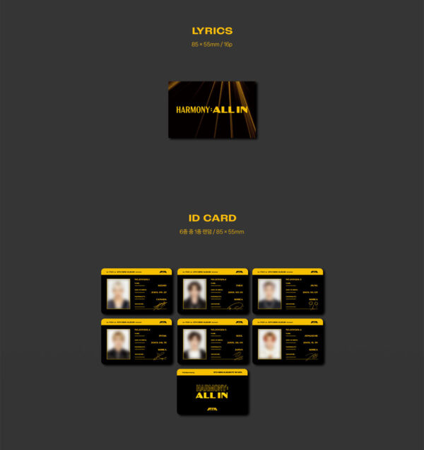 P1Harmony - 6th Mini Album [HARMONY : ALL IN] (FIT IN Ver.) kaeguli kpop shop albums and merchandise