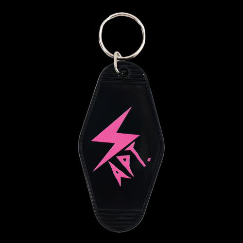 ROSE (BLACKPINK) - OFFICIAL MD [ROSIE] APT KEYCHAIN (BLACK LIGHTNING Ver.) kaeguli kpop shop albums and merchandise