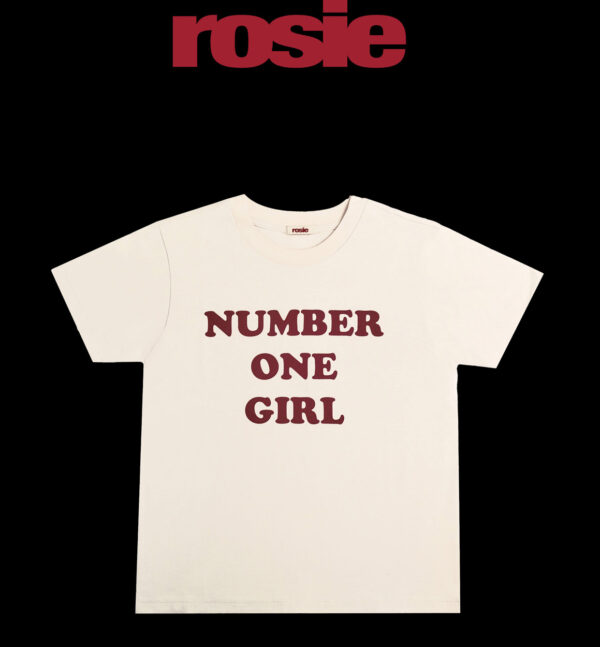ROSE (BLACKPINK) - OFFICIAL MD [ROSIE] NUMBER ONE GIRL T-SHIRT (WHITE Ver.) kaeguli kpop shop albums and merchandise