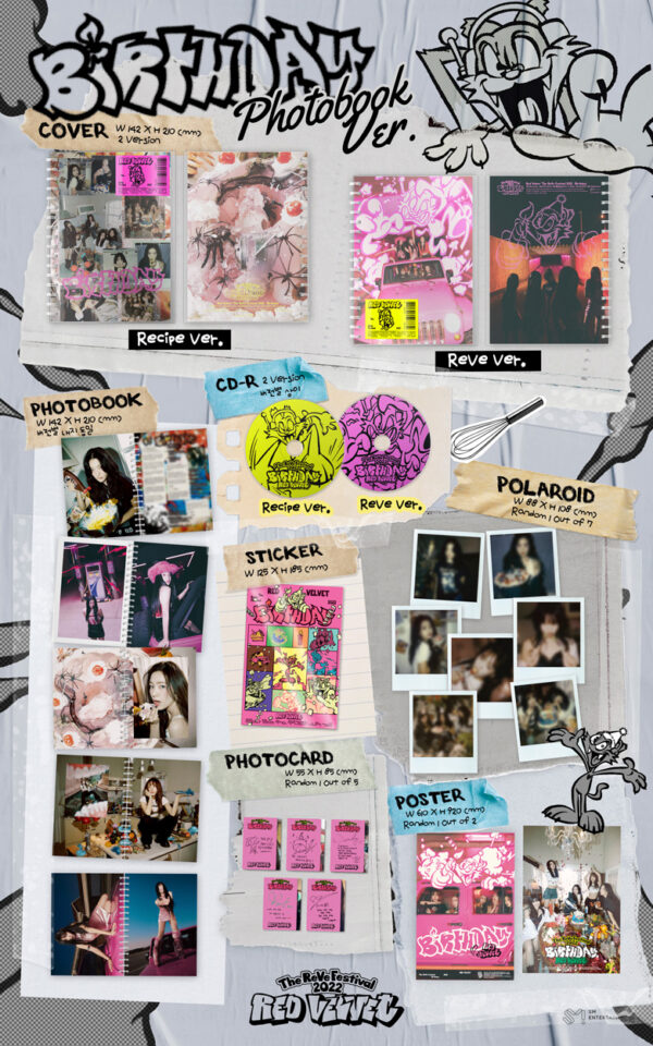Red Velvet - Mini Album [The ReVe Festival 2022 - Birthday] (Photo Book Ver.) (RECIPE) (reve) kaeguli kpop shop albums and merchandise